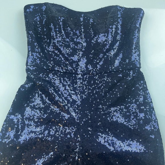 Saloni Aurelie Strapless Sequin Jumpsuit S100-7 - Picture 3 of 6